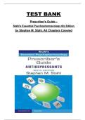 Prescriber&rsquo;s Guide&colon; Stahl&rsquo;s Essential Psychopharmacology 6th Edition by Stephen M&period; Stahl &ndash; Complete Test Bank All Chapters
