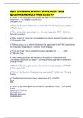 IPPSA CHECK ON LEARNING STUDY GUIDE EXAM QUESTIONS AND SOLUTIONS RATED A&plus;