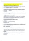 NBCRNA CERTIFICATION EVALUATION UPDATED QUESTIONS AND SOLUTIONS RATED A&plus;
