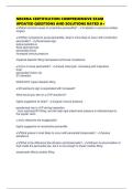 NBCRNA CERTIFICATION COMPREHENSIVE EXAM UPDATED QUESTIONS AND SOLUTIONS RATED A&plus;