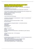 NBCRNA CERTIFICATION UPDATED EXAM SCRIPT QUESTIONS AND SOLUTIONS RATED A&plus;