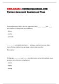 DBIA EXAM 1 Verified Questions with Correct Answers&vert; Guaranteed Pass
