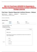BIO 121 Final Exam &lpar;GRADED A&rpar; Essentials in Nutrition Questions and Answers &lpar;LATEST UPDATE&rpar; Portage Learning&period;