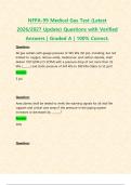NFPA-99 Medical Gas Test &lpar;Latest 2026&sol;2027 Update&rpar; Questions with Verified Answers &vert; Graded A &vert; 100&percnt; Correct&period;
