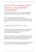 Bio 201 Exam 1 complete verified solutions &plus; rationales &lpar;PASS GUARANTEED&rpar;&period;