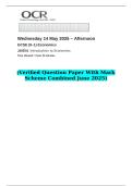 2025 GCSE &lpar;9&ndash;1&rpar; Economics J205&sol;01 Introduction to Economics &lpar;Verified Question Paper With Mark Scheme Combined June 2025&rpar;