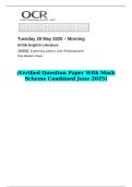 2025 GCSE English Literature J352&sol;02 Exploring poetry and Shakespeare   &lpar;Verified Question Paper With Mark Scheme Combined June 2025&rpar;
