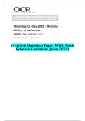 2025 GCSE &lpar;9&ndash;1&rpar; Mathematics J560&sol;04 Paper 4 &lpar;Higher Tier&rpar;  &lpar;Verified Question Paper With Mark Scheme Combined June 2025&rpar;