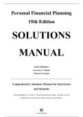 Complete Solutions Manual &mdash; Personal Financial Planning&comma; 15th Edition &mdash; Randy Billingsley &mdash; ISBN 9780357438480 &mdash; &lpar;All Chapters Covered 1&ndash;15&comma; Solutions Included&rpar;