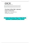 2025 GCSE &lpar;9&ndash;1&rpar; Mathematics J560&sol;01 Paper 1 &lpar;Foundation Tier&rpar;   &lpar;Verified Question Paper With Mark Scheme Combined June 2025&rpar;