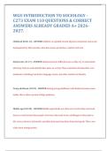 WGU Introduction to Sociology C273 Exam Study Guide&colon; Key Concepts&comma; Theories & Practice Questions