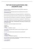 TAP 250 EXAM QUESTIONS AND ANSWERS 2026