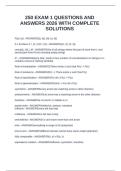 250 EXAM 1 QUESTIONS AND ANSWERS 2026 WITH COMPLETE SOLUTIONS