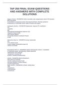 TAP 250 FINAL EXAM QUESTIONS AND ANSWERS WITH COMPLETE SOLUTIONS