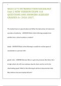 WGU C273 Introduction Sociology Unit 2 Exam Guide &ndash; 110 Questions & Answers &lpar;Graded A&plus;&rpar;