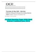 2025 GCSE &lpar;9&ndash;1&rpar; Physics B &lpar;Twenty First Century Science&rpar; J259&sol;01 Breadth in physics &lpar;Foundation Tier&rpar;   &lpar;Verified Question Paper With Mark Scheme Combined June 2025&rpar;