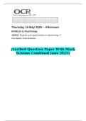 2025 GCSE &lpar;9&ndash;1&rpar; Psychology J203&sol;02 Studies and applications in psychology 2    &lpar;Verified Question Paper With Mark Scheme Combined June 2025&rpar;