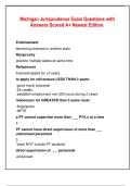 Michigan Jurisprudence Exam Questions with  Answers Scored A&plus; Newest Edition&period;