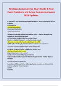Michigan Jurisprudence Physical Therapy Exam Prep Bundle 2026&ndash;2027 &vert; Complete Questions & Answer Key