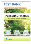 Test Bank for Personal Finance&comma; Fourth Canadian Edition &lpar;4th Edition&rpar; by Jeff Madu &comma; All Chapters &comma; Latest Updated Version &comma; A&plus; Rated 