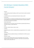 NU 456 Exam 1 Content Questions With Correct Answers 