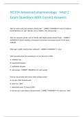 N5334 Advanced pharmacology - Mod 2 Exam Questions With Correct Answers&period;