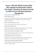 Exam 1&colon; NR 226&sol; NR226 &lpar;Latest 2026&sol; 2027 Update&rpar; Fundamentals&colon; Patient Care Guide &vert; Questions & Answers&vert; Grade A&vert; 100&percnt; Correct &lpar;Verified Solutions&rpar;- Chamberlain