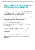 BIOL 204 Athabasca U- Midterm QUESTIONS WITH ANSWERS&period;