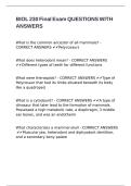 BIOL 230 Final Exam QUESTIONS WITH ANSWERS