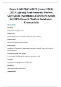 Exam 1&colon; NR 226&sol; NR226 &lpar;Latest 2026&sol; 2027 Update&rpar; Fundamentals&colon; Patient Care Guide &vert; Questions & Answers&vert; Grade A&vert; 100&percnt; Correct &lpar;Verified Solutions&rpar;- Chamberlain