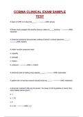 CCBMA CLINICAL EXAM SAMPLE TEST Questions and correct Answers &lpar;100&percnt; VERIFIED&rpar;&vert; 2026&sol;2027