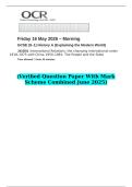 2025 GCSE &lpar;9&ndash;1&rpar; History A &lpar;Explaining the Modern World&rpar; J410&sol;01 International Relations&colon; the changing international order 1918&ndash;1975 with China 1950&ndash;1981&colon; The People and the State   &lpar;Verified Question Paper With Mark Scheme Combined June 2025&rpar;