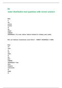 D2 water distribution test questions with correct answers &comma;