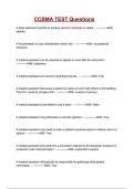 CCBMA TEST Questions and correct Answers &lpar;100&percnt; VERIFIED&rpar;&vert; 2026&sol;2027