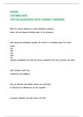 WATER DISTRIBUTION TEST -4 QUESTIONS WITH CORRECT ANSWERS 