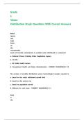 Grade 1 Water Distribution Study Questions With Correct Answers 