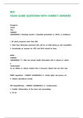 BOC EXAM GUIDE QUESTIONS WITH CORRECT ANSWERS