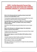 CSPR - Certified Specialist Payment Rep  &lpar;HFMA&rpar;2026 EXAM QUESTIONS AND VERIFIED  ANSWERS &lpar;GRADED A&plus;&rpar; DETAILED ANSWERS&vert;  pdf 