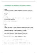 COA JCAHPO Test Questions With Correct answers