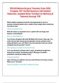 RELIAS Medical-Surgical Telemetry Exam 2026&vert;  Complete 130&plus; Verified Questions with Detailed  Rationales &vert; Updated Relias Test Bank for Med-Surg &  Telemetry Nursing&vert;  PDF 