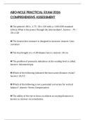 ABO-NCLE PRACTICAL EXAM 2026 COMPREHENSIVE ASSESSMENT
