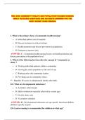 WGU D450 COMMUNITY HEALTH AND POPULATION-FOCUSED NURSING PACKAGED EXAMS