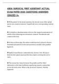 ABSA SURGICAL FIRST ASSISTANT ACTUAL EXAM PAPER 2026 QUESTIONS ANSWERS GRADED A&plus;
