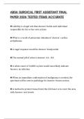 ABSA SURGICAL FIRST ASSISTANT FINAL PAPER 2026 TESTED ITEMS ACCURATE
