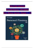 Personal Finance 14th Edition Solution Manual by E&period; Thomas Garman & Jonathan Fox &ndash; Latest Update 2026 Exam Prep &vert; Graded A&plus;