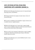 ACC 231 EXAM ACTUAL EXAM 2026 QUESTIONS WITH ANSWERS GRADED A&plus;