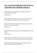 ACC 231 EXAM EXAMINATION TEST 2026 FULL QUESTIONS WITH ANSWERS GRADED A&plus;