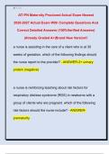ATI PN Maternity Proctored Actual Exam Newest  2026-2027 Actual Exam With Complete Questions And  Correct Detailed Answers &lpar;100&percnt;Verified Answers&rpar;  &vert;Already Graded A&plus;&vert;Brand New Version&excl;&excl; 