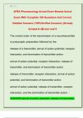 APEA Pharmacology Actual Exam Newest Actual  Exam With Complete 100 Questions And Correct  Detailed Answers &lpar;100&percnt;Verified Answers&rpar; &vert;Already  Graded A&plus;&vert;Brand new&excl;&excl;&excl;
