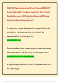 COB 300 Operations Actual Exam Newest 2026-2027  Actual Exam With Complete Questions And Correct  Detailed Answers &lpar;100&percnt;Verified Answers&rpar; &vert;Already  Graded A&plus;&vert;Brand New Version&excl;&excl;